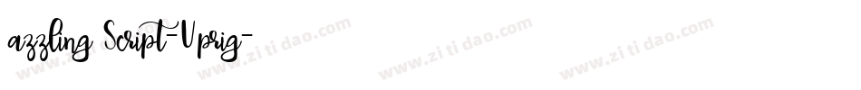 azzling Script-Uprig字体转换